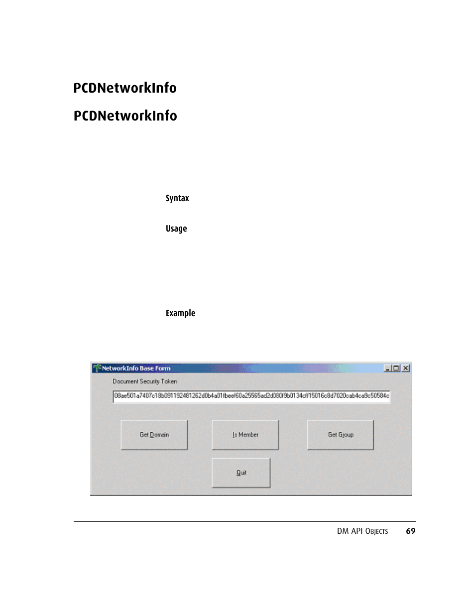 Pcdnetworkinfo, Pcdnetworkinfo 69 | Kofax DM API User Manual | Page 89 / 528
