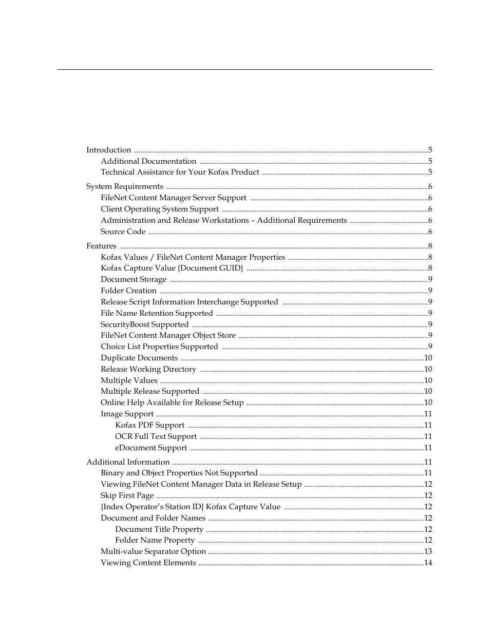 Kofax Capture 8.0 Release Script for FileNet Content Manager 5.0 User Manual | Page 3 / 30