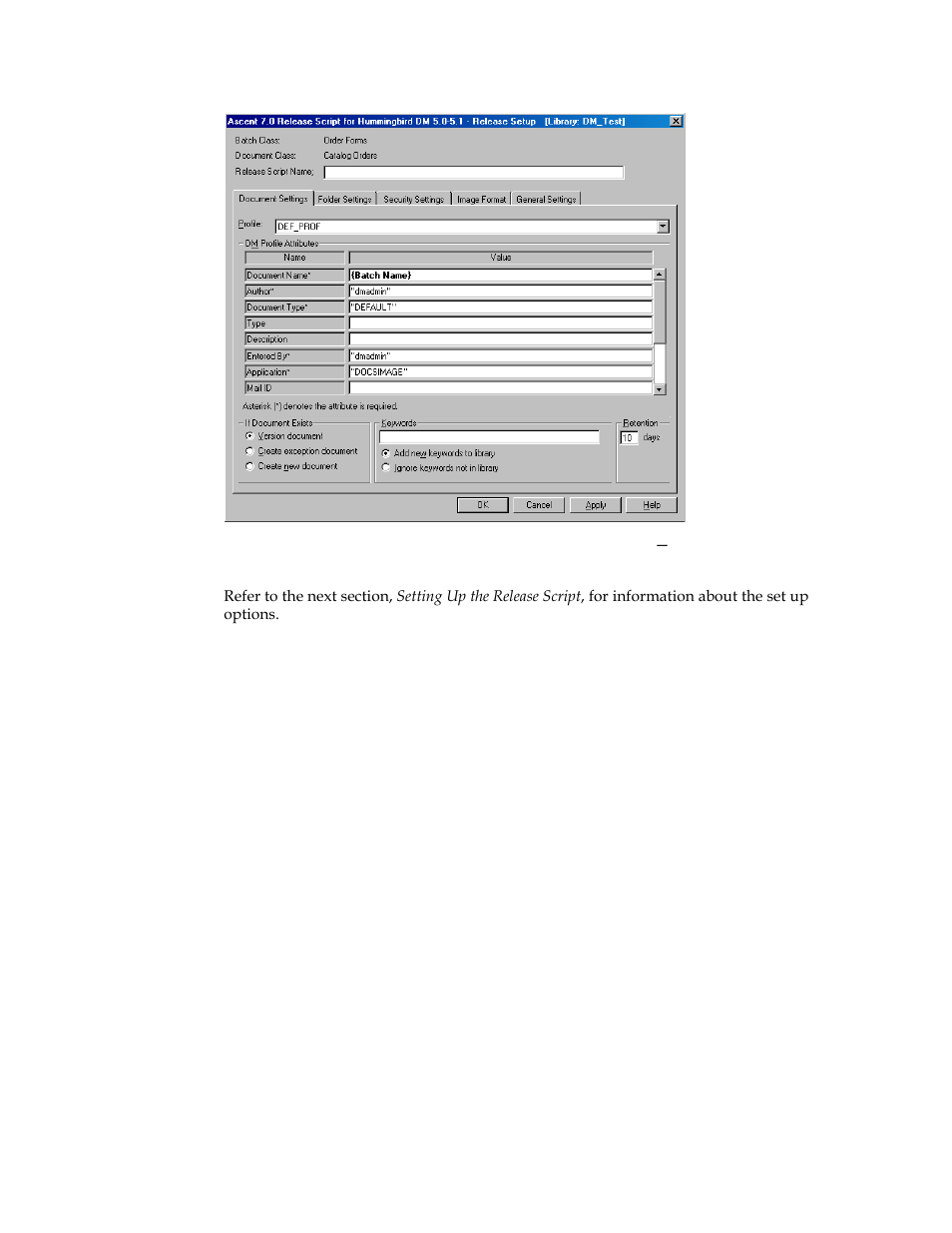Kofax Ascen 7.0 Release Script for Hummingbird DM 5.0-5.1 User Manual | Page 29 / 46