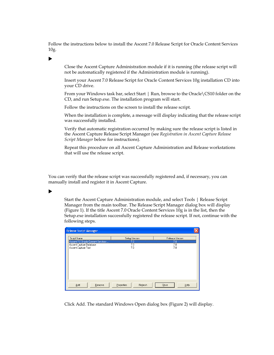 Installation instructions | Kofax Ascen 7.0 Release Script for Oracle Content Services 10g User Manual | Page 17 / 34