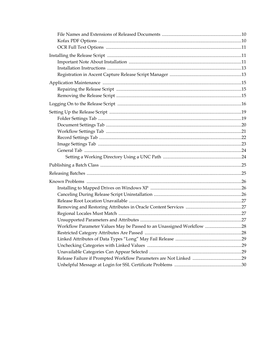 Kofax Ascen 7.0 Release Script for Oracle Content Services 10g User Manual | Page 4 / 34