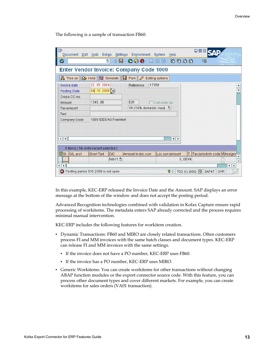 Kofax Export Connector for ERP 2.4.9 User Manual | Page 13 / 26