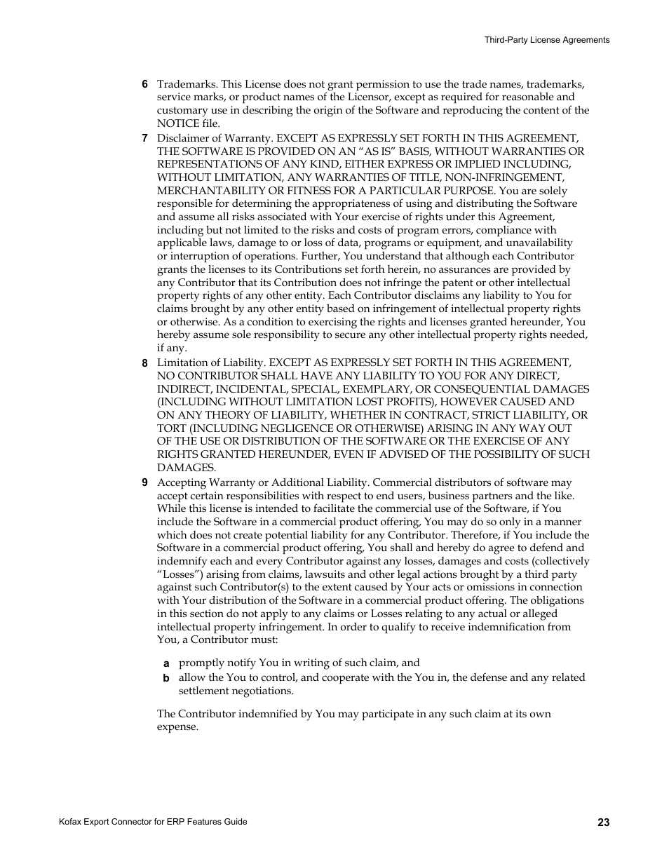 Kofax Export Connector for ERP 2.4.9 User Manual | Page 23 / 26