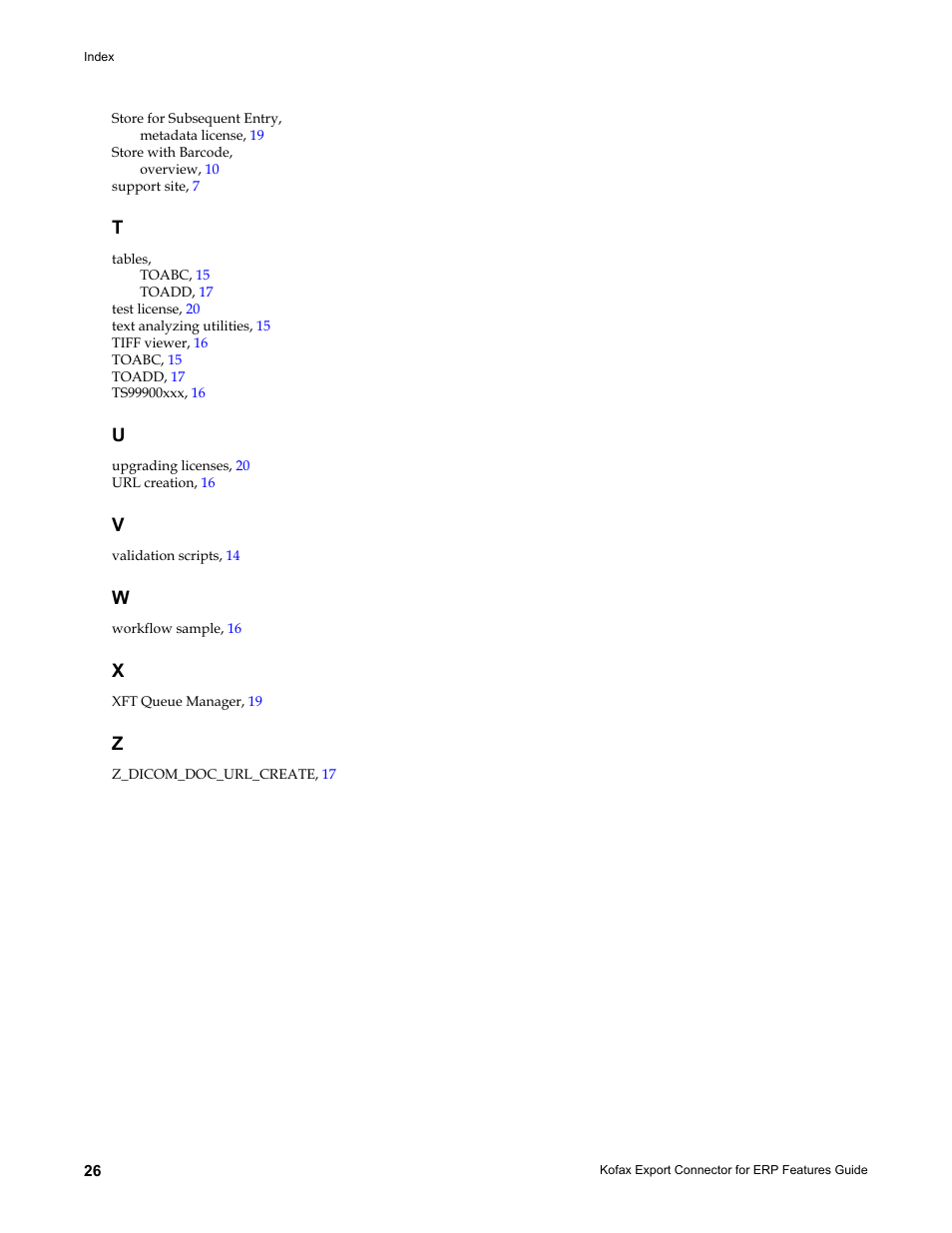 Kofax Export Connector for ERP 2.4.9 User Manual | Page 26 / 26