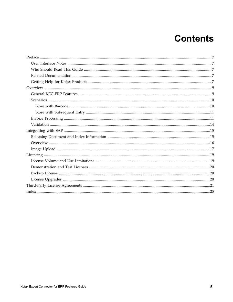 Kofax Export Connector for ERP 2.4.9 User Manual | Page 5 / 26