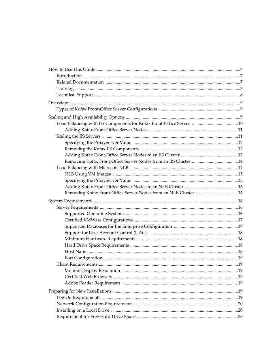 Kofax Front-Office Server 3.0 User Manual | Page 3 / 46