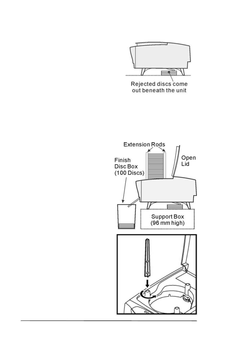 Rejected discs, More than 30 discs in one session | Acronova NB21 Series User Manual | Page 16 / 28