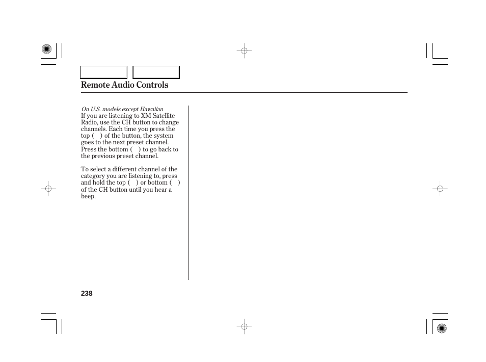 Remote audio controls | Acura 2007 RL - Owner's Manual User Manual | Page 240 / 491