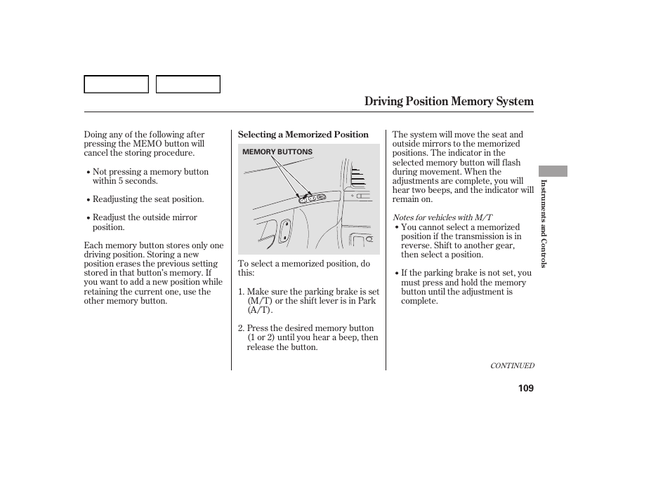 Acura 2007 TL - Owner's Manual User Manual | Page 112 / 369