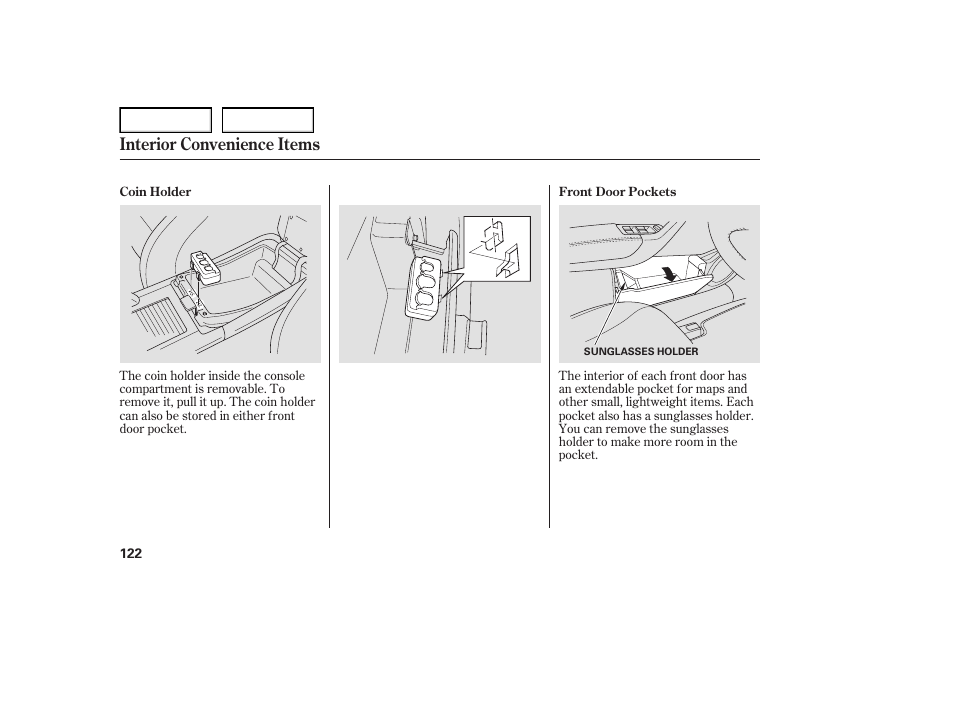 Interior convenience items | Acura 2007 TL - Owner's Manual User Manual | Page 125 / 369