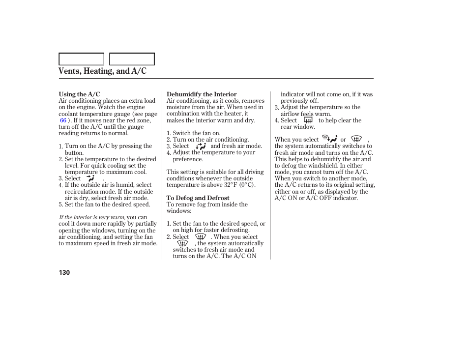 Vents, heating, and a/c | Acura 2007 TL - Owner's Manual User Manual | Page 133 / 369
