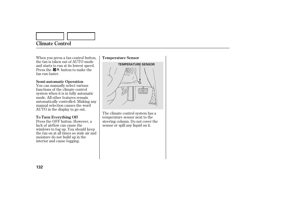 Climate control | Acura 2007 TL - Owner's Manual User Manual | Page 135 / 369