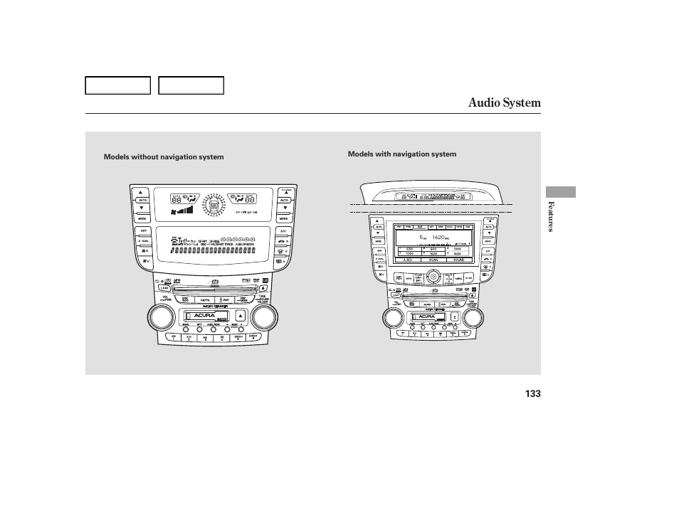 Audio system | Acura 2007 TL - Owner's Manual User Manual | Page 136 / 369
