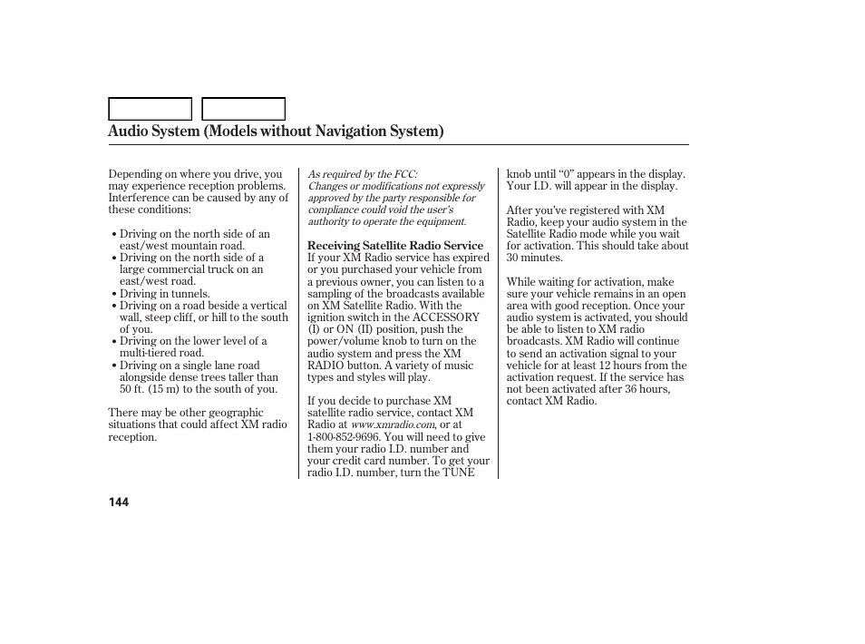 Audio system (models without navigation system) | Acura 2007 TL - Owner's Manual User Manual | Page 147 / 369