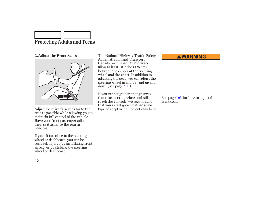 Protecting adults and teens | Acura 2007 TL - Owner's Manual User Manual | Page 15 / 369