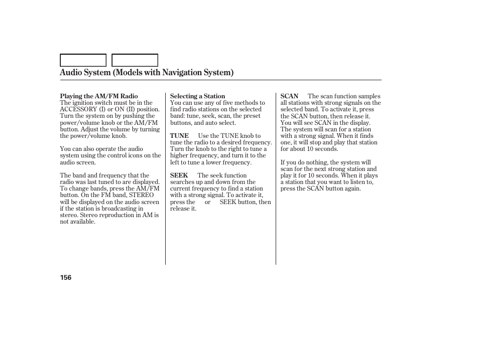 Audio system (models with navigation system) | Acura 2007 TL - Owner's Manual User Manual | Page 159 / 369
