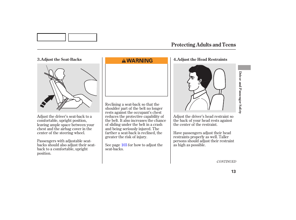 Protecting adults and teens | Acura 2007 TL - Owner's Manual User Manual | Page 16 / 369