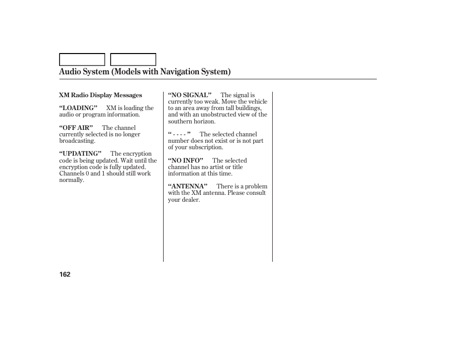 Audio system (models with navigation system) | Acura 2007 TL - Owner's Manual User Manual | Page 165 / 369