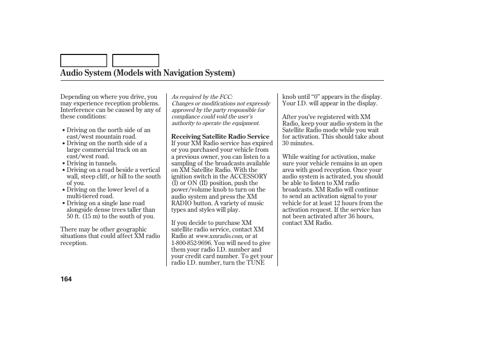 Audio system (models with navigation system) | Acura 2007 TL - Owner's Manual User Manual | Page 167 / 369