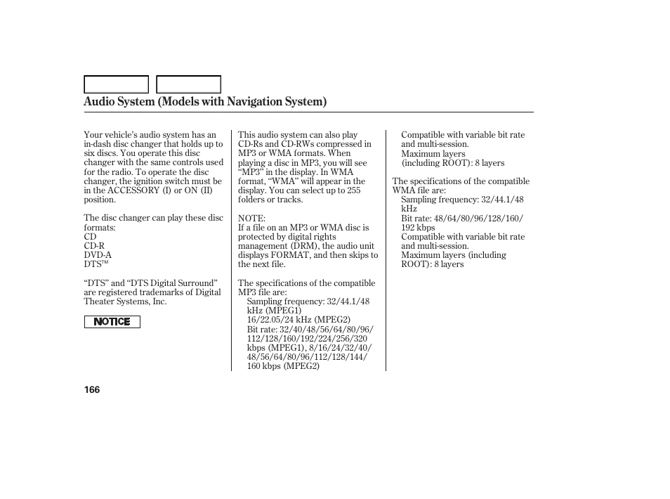 Audio system (models with navigation system) | Acura 2007 TL - Owner's Manual User Manual | Page 169 / 369