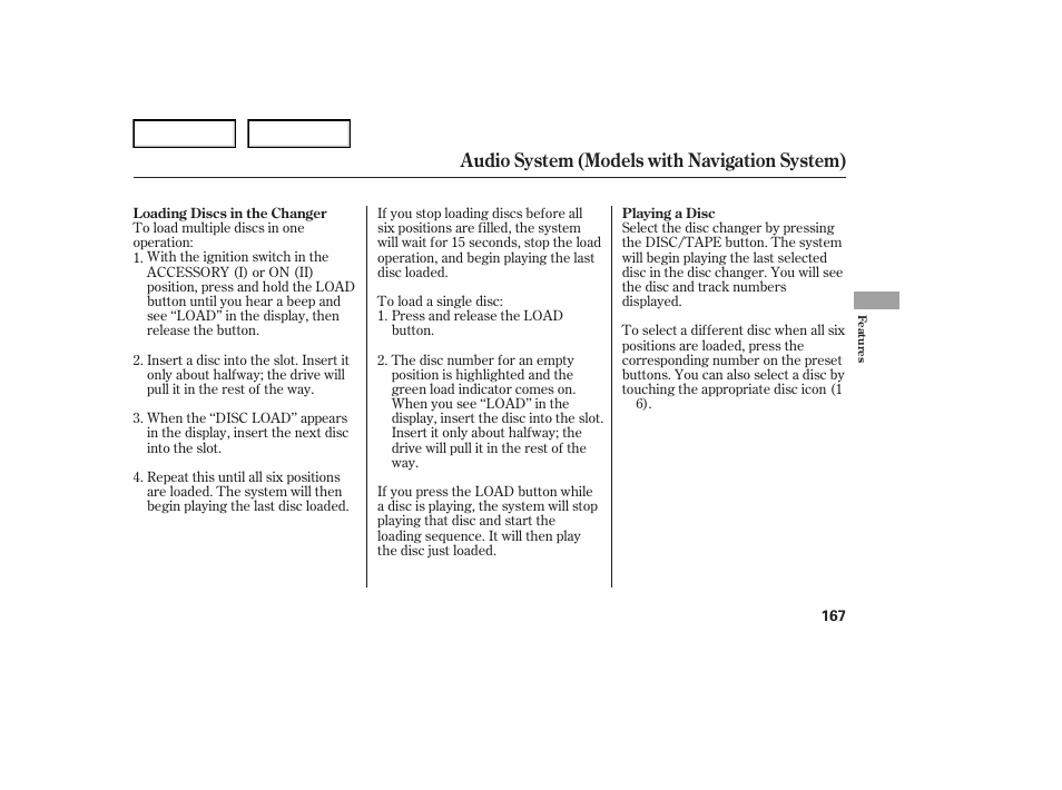 Audio system (models with navigation system) | Acura 2007 TL - Owner's Manual User Manual | Page 170 / 369