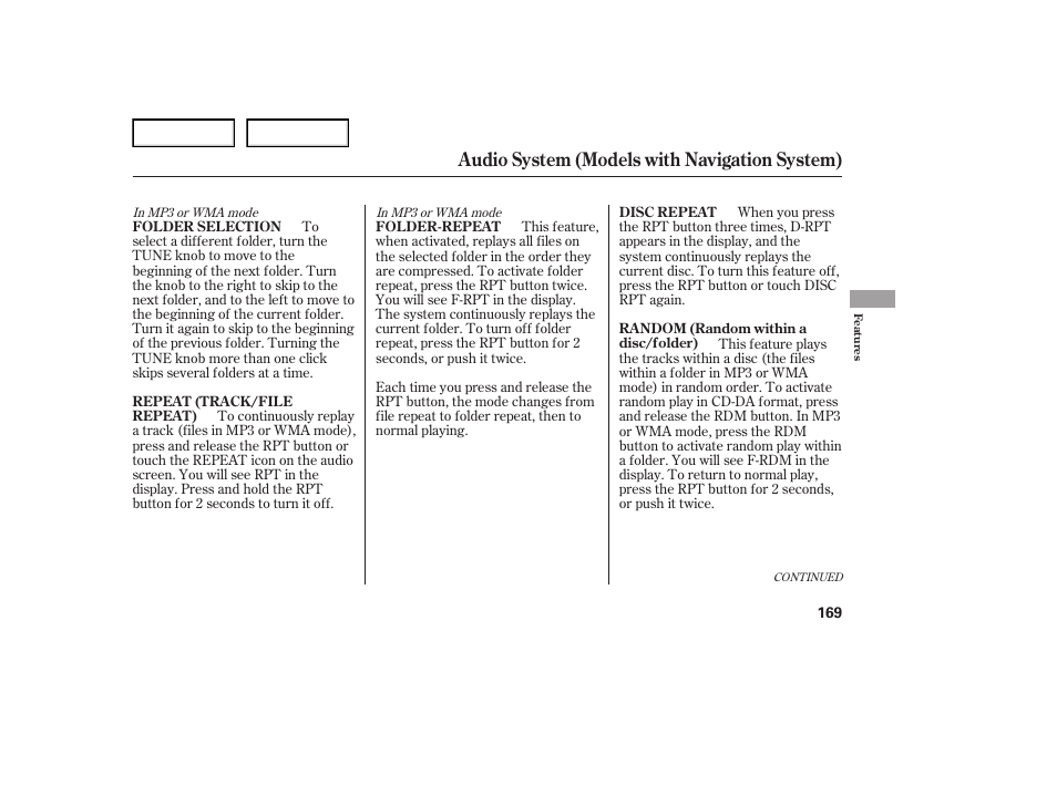 Audio system (models with navigation system) | Acura 2007 TL - Owner's Manual User Manual | Page 172 / 369