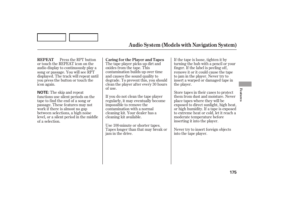 Audio system (models with navigation system) | Acura 2007 TL - Owner's Manual User Manual | Page 178 / 369