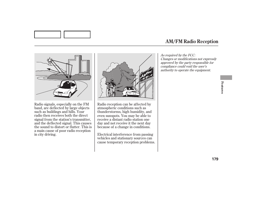 Am/fm radio reception | Acura 2007 TL - Owner's Manual User Manual | Page 182 / 369