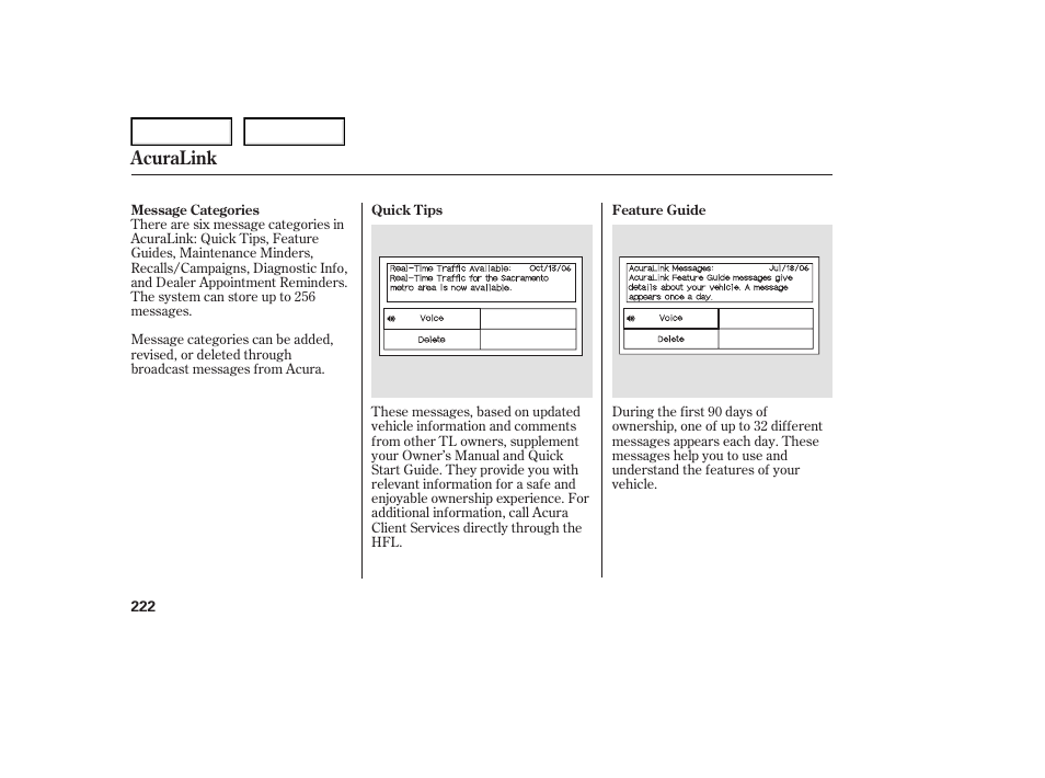 Acuralink | Acura 2007 TL - Owner's Manual User Manual | Page 225 / 369