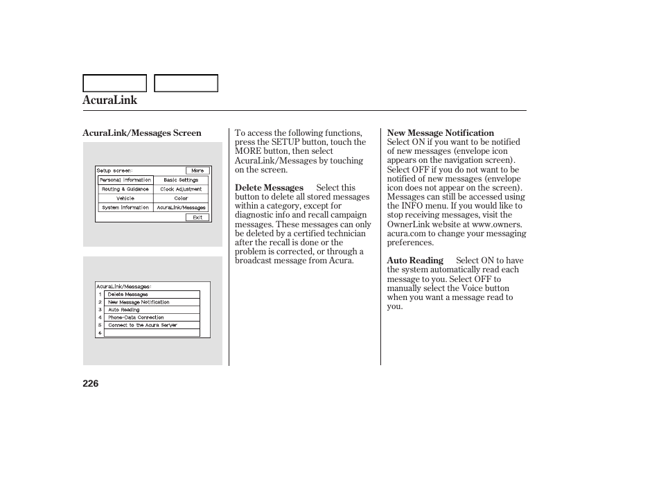 Acuralink | Acura 2007 TL - Owner's Manual User Manual | Page 229 / 369