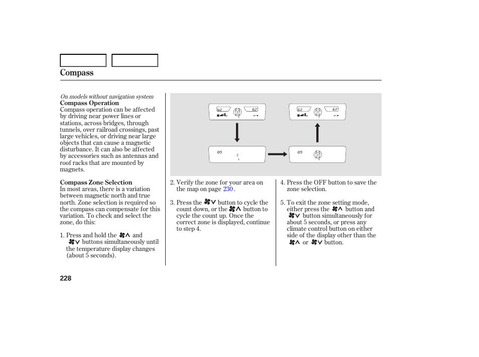 Compass | Acura 2007 TL - Owner's Manual User Manual | Page 231 / 369