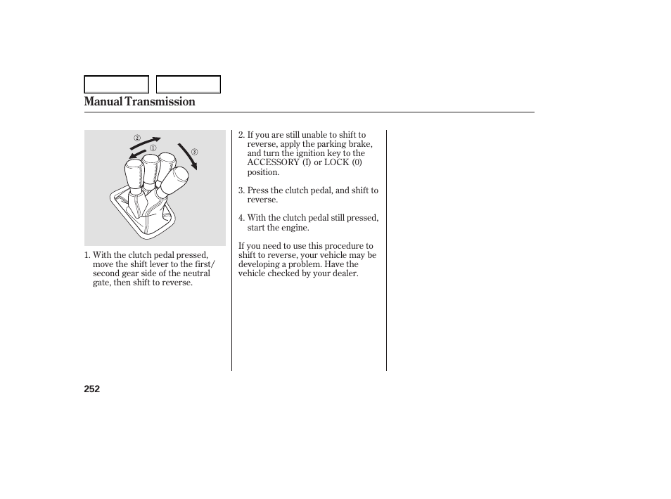 Manual transmission | Acura 2007 TL - Owner's Manual User Manual | Page 255 / 369