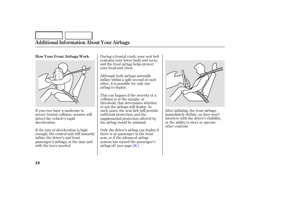 Additional information about your airbags | Acura 2007 TL - Owner's Manual User Manual | Page 27 / 369