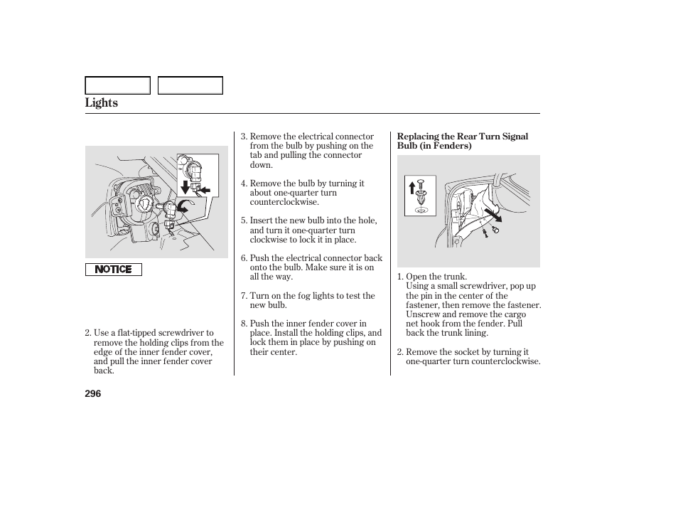 Lights | Acura 2007 TL - Owner's Manual User Manual | Page 299 / 369