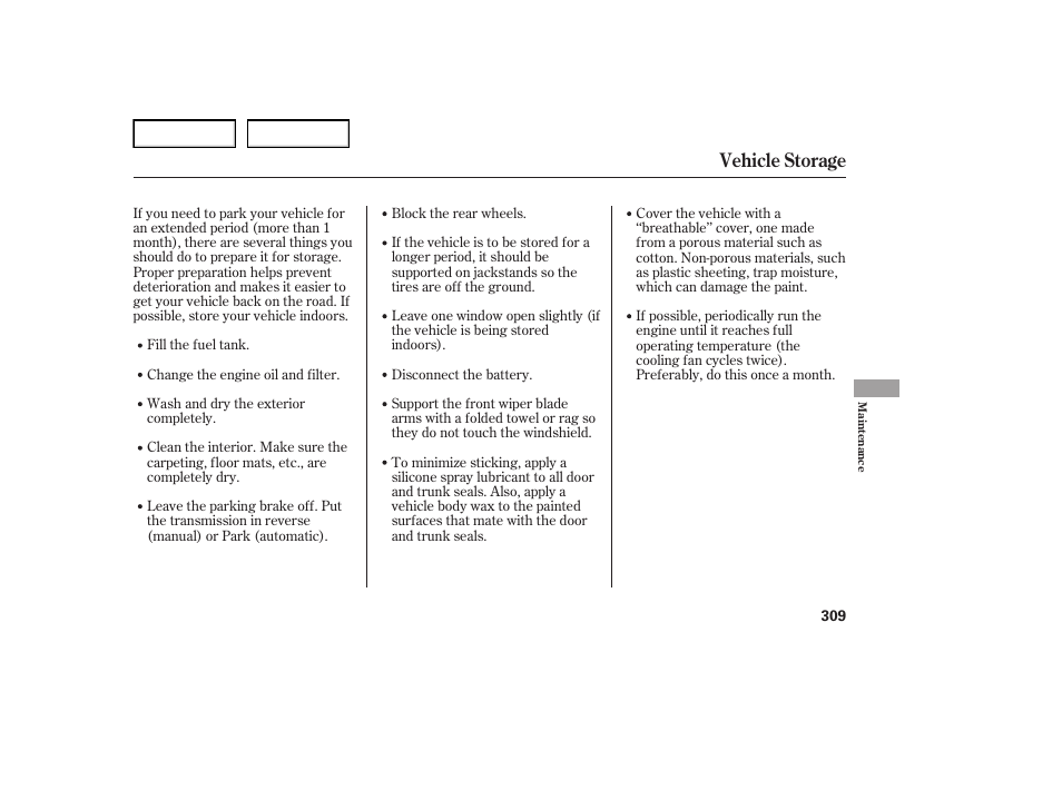 Vehicle storage | Acura 2007 TL - Owner's Manual User Manual | Page 312 / 369