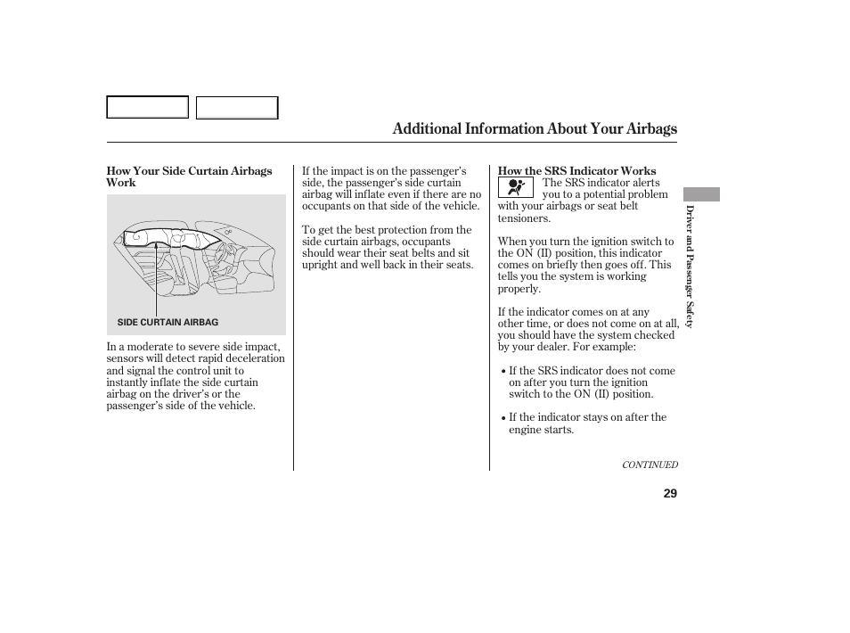 Additional information about your airbags | Acura 2007 TL - Owner's Manual User Manual | Page 32 / 369