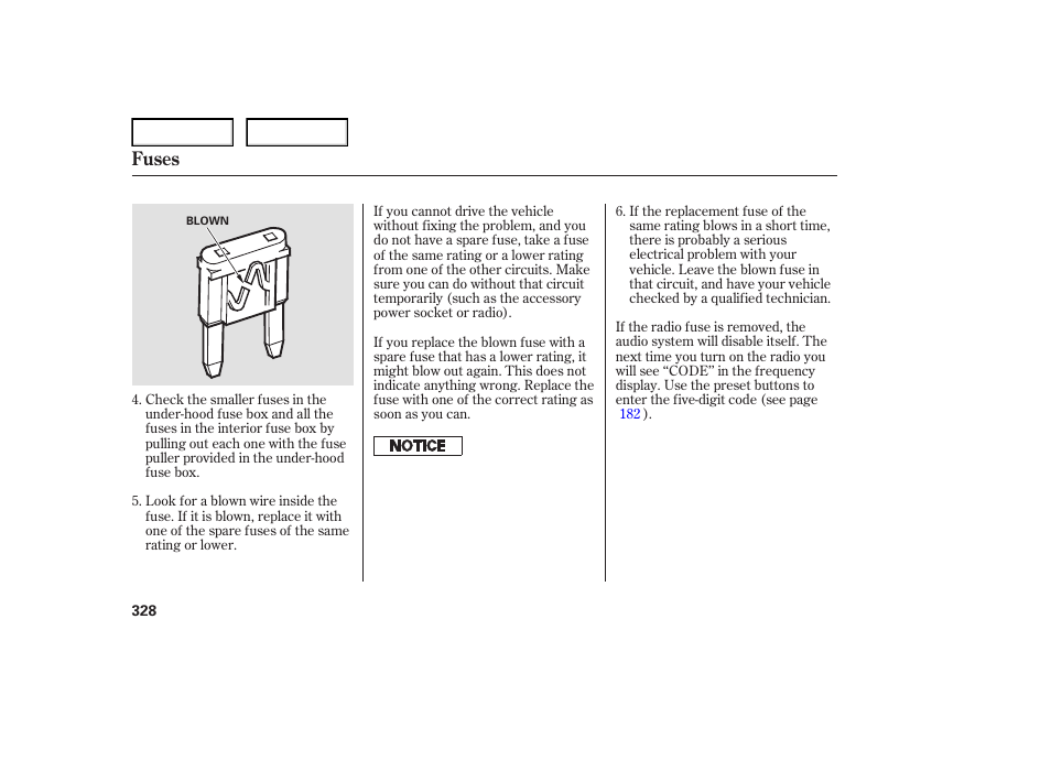 Fuses | Acura 2007 TL - Owner's Manual User Manual | Page 331 / 369