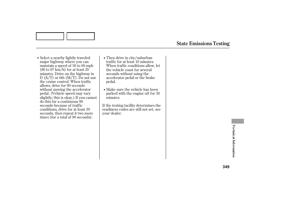 State emissions testing | Acura 2007 TL - Owner's Manual User Manual | Page 352 / 369