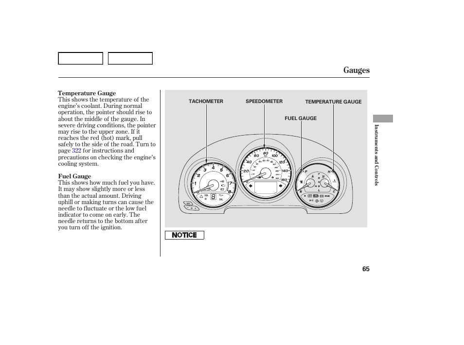 Gauges | Acura 2007 TL - Owner's Manual User Manual | Page 68 / 369