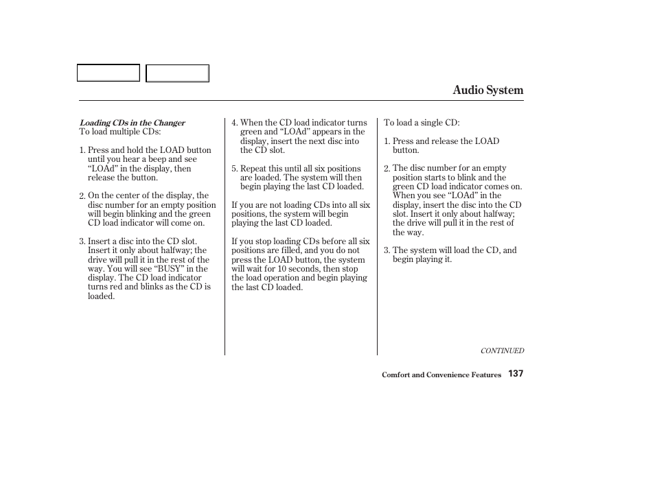 Audio system | Acura 2004 TSX - Owner's Manual User Manual | Page 140 / 364