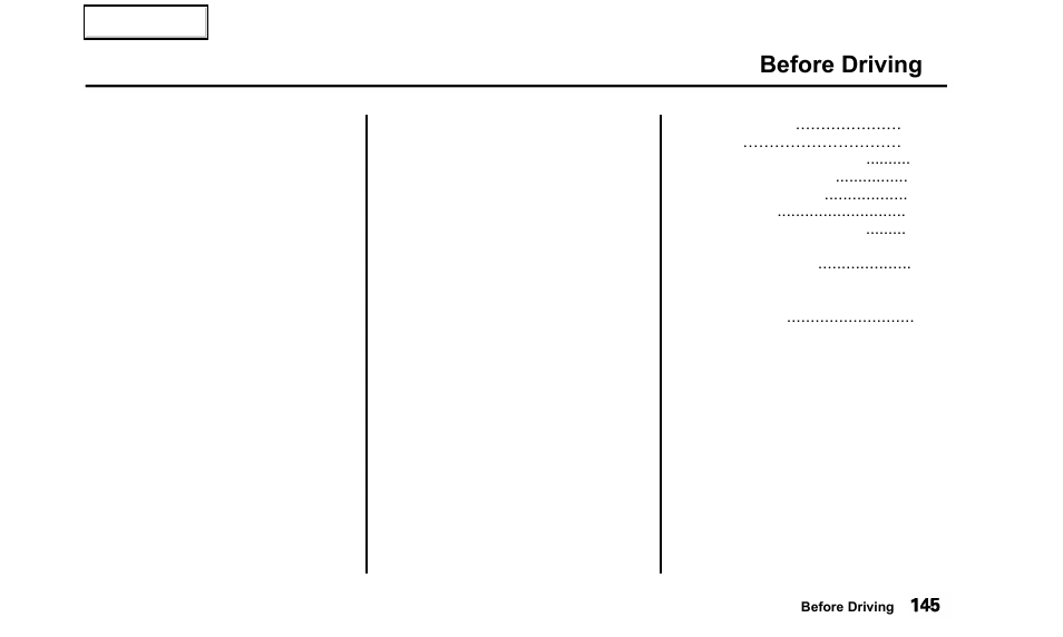 Before driving | Acura 2000 TL - Owner's Manual User Manual | Page 148 / 311