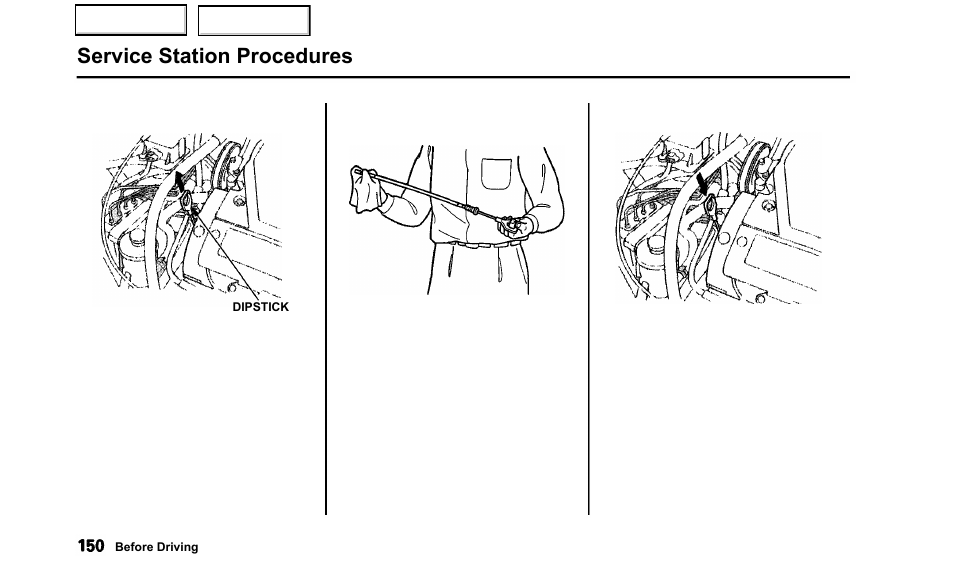 Service station procedures | Acura 2000 TL - Owner's Manual User Manual | Page 153 / 311