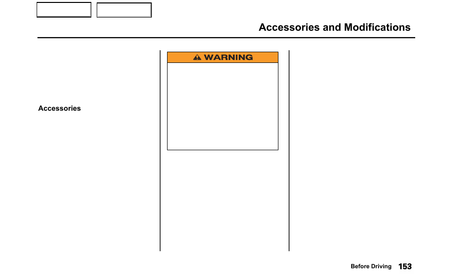Accessories and modifications | Acura 2000 TL - Owner's Manual User Manual | Page 156 / 311