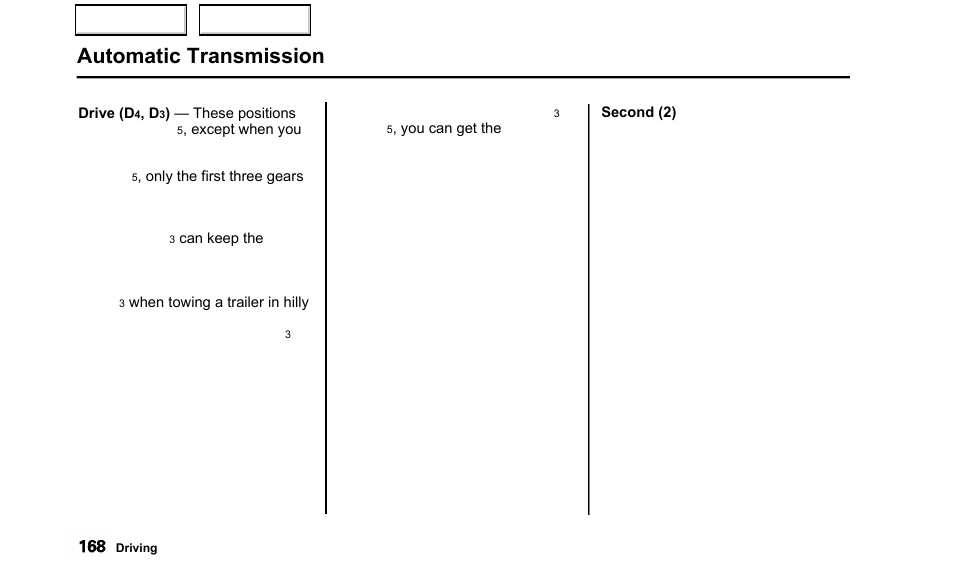 Automatic transmission | Acura 2000 TL - Owner's Manual User Manual | Page 171 / 311