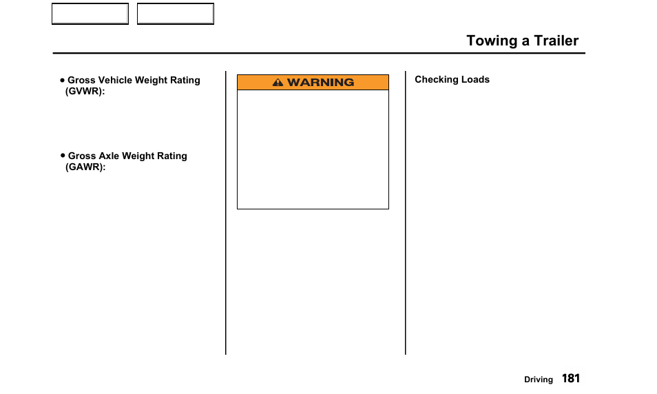 Towing a trailer | Acura 2000 TL - Owner's Manual User Manual | Page 184 / 311