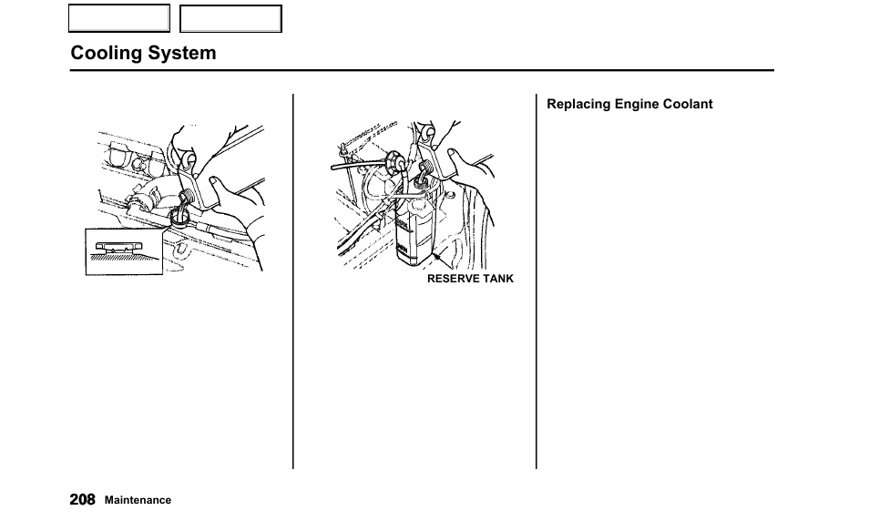 Cooling system | Acura 2000 TL - Owner's Manual User Manual | Page 211 / 311