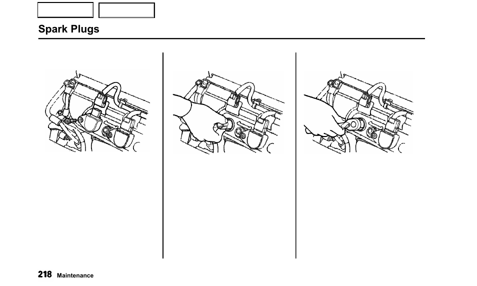 Spark plugs | Acura 2000 TL - Owner's Manual User Manual | Page 221 / 311