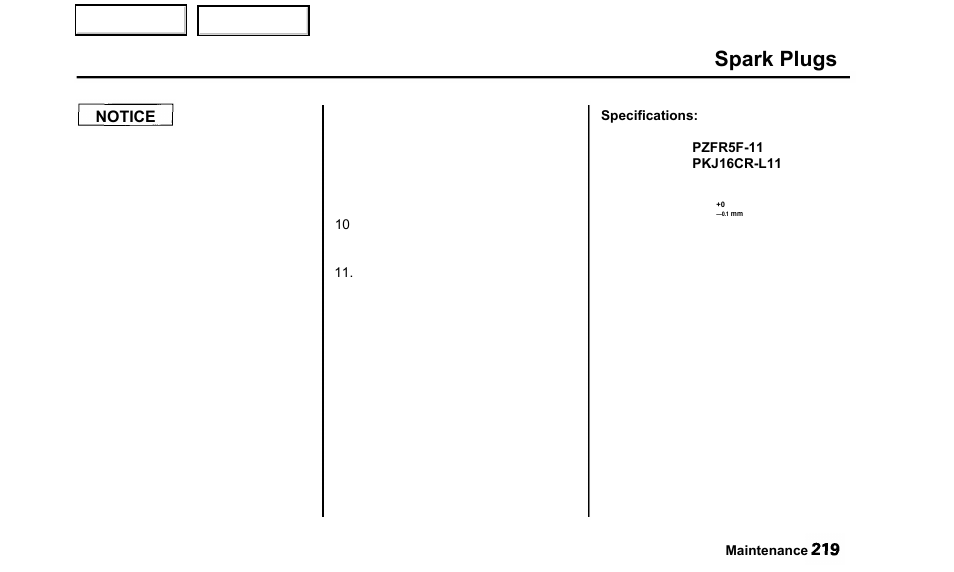 Spark plugs | Acura 2000 TL - Owner's Manual User Manual | Page 222 / 311