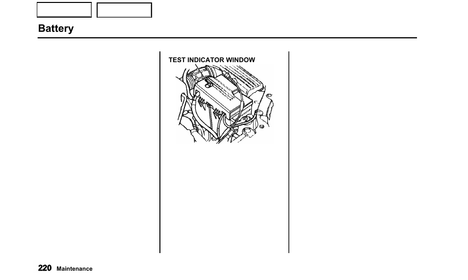 Battery | Acura 2000 TL - Owner's Manual User Manual | Page 223 / 311