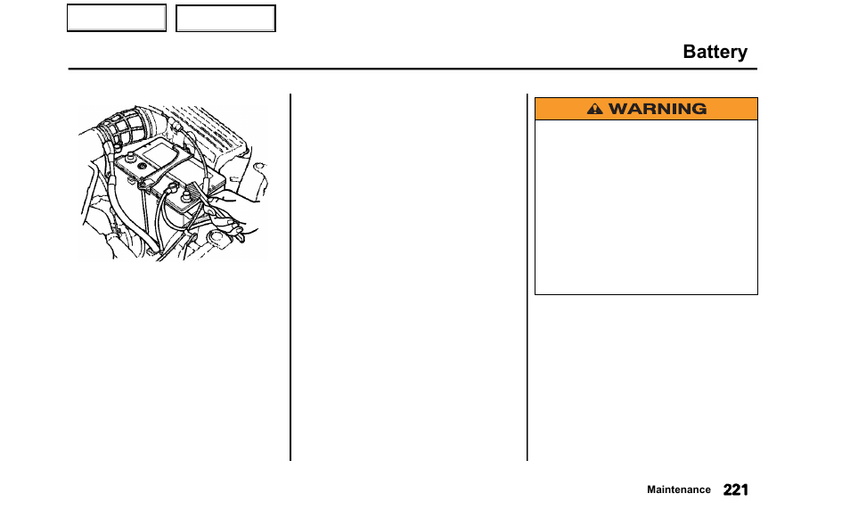 Battery | Acura 2000 TL - Owner's Manual User Manual | Page 224 / 311